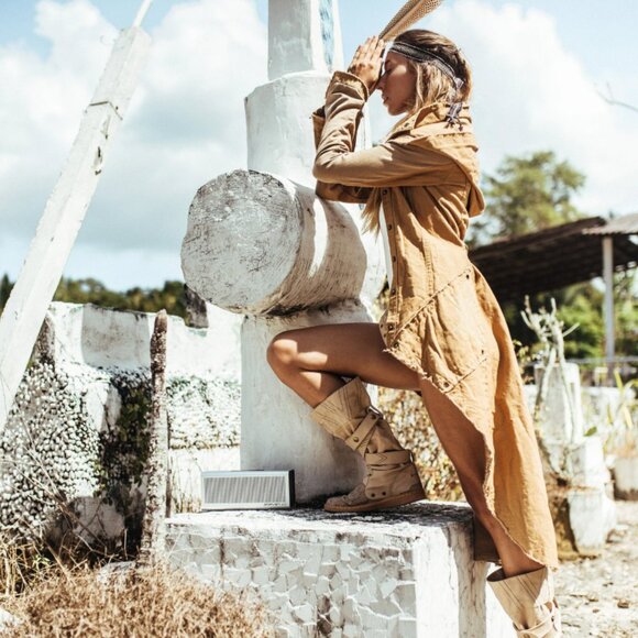 Asymmetric Cotton Canvas Coat - Picture 6 of 11